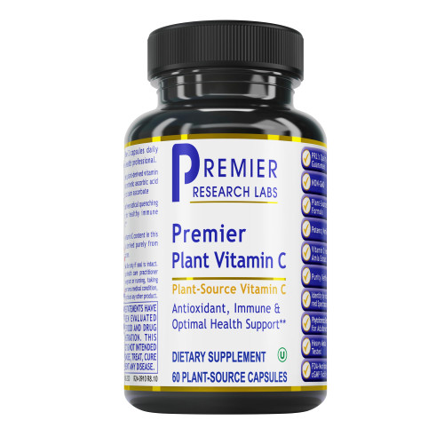 Premier Research Labs Vitamin C Supplement - Natural Vitamin C, Whole Food Vitamin C, Essential C Complex, Pure with Bioflavonoids & Organic Ingredients - 60 Vegetarian Capsules