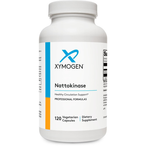 XYMOGEN Nattokinase - Cardiovascular & Vascular Wellness Support - 100 mg Nattokinase - Enzyme Formula - Vegan & Non-GMO - 120 Capsules