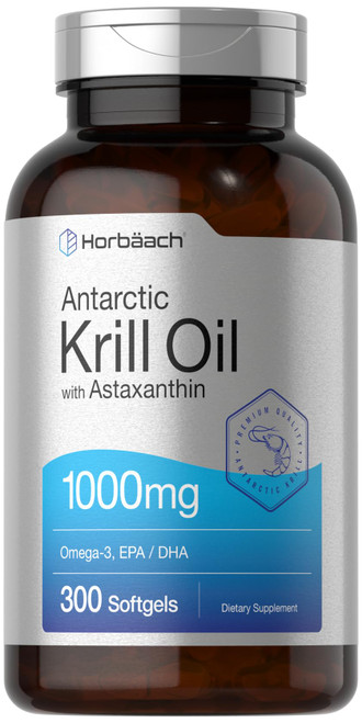 Horbäach Antarctic Krill Oil 1000mg Softgels | 300 Count