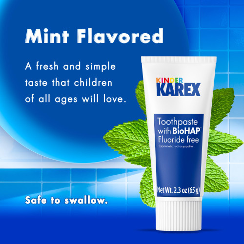 Kinder Karex Hydroxyapatite Kids Toddler Toothpaste 2.3 Ounce (Pack of 6), Fluoride Free