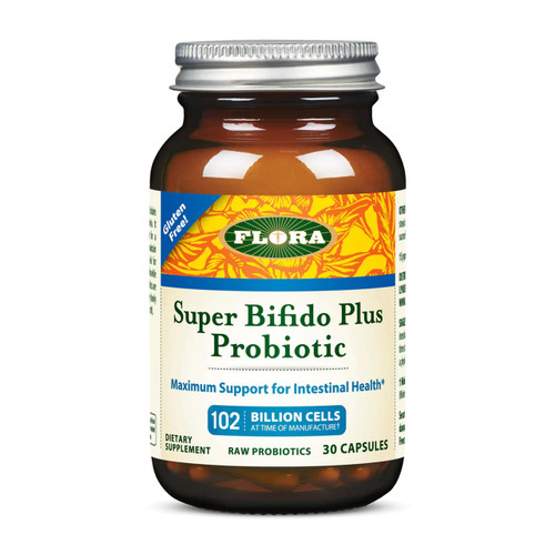 Flora - Super Bifido Plus Probiotic - Daily Probiotic - Supports Gut & Digestive Health - 102 Billion CFU - Bifidobacterium & Lactobacillus Strains - Keep Chilled - 30 Vegetarian Capsules