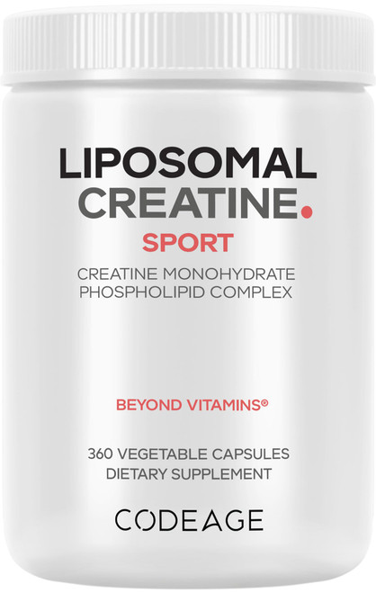 Codeage Liposomal Creatine Monohydrate Supplement, Pure Creatine 2500mg - 3 Months Supply, Micronized, Creatinine Muscles Sports Nutrition and Athletes, Non-GMO - 360 Capsules