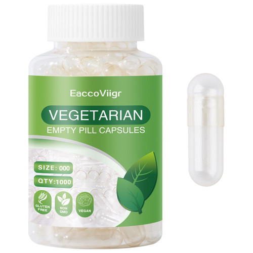 EaccoViigr Size 000 Empty Capsules - 1000 Count Clear Empty Pill Capsules Size 000 with Capsule Filling Kit, Fillable Vegan Vegetarian Capsule Empty for Vitamin, Easy for DIY Supplements