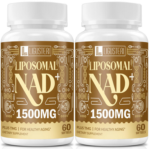 LIGUSTERI 1500 MG Liposomal NAD+, 98%+ Absorption, NAD+ Supplement for Women & Men with TMG, for Aging Defense, Cellular Energy, Heart & Brain Function, Longevity, 120 Softgels