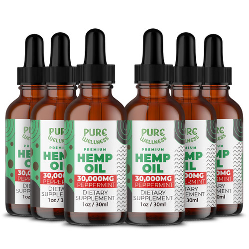 Organic Hemp Seed Oil (6 Oz), Peppermint Flavor, High Potency 1000 mg oil in each drop,Help in Natural Comfort, Sleep, Relaxation & Mood, Transparent Hemp Oil Dosage, Non-Habit Forming, Non-GMO, Vegan