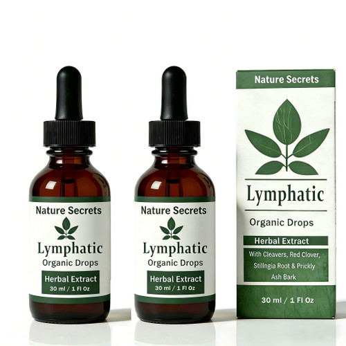 Nature Secrets Lymphatic Drainage Drops, with Stillingia Root, Cleavers, Prickly Ash, Red Clover, for Lymphatic Support and Digestive Comfort, Plant-Based Herbal Extract, Alcohol-Free, Non-GMO, 60 ml