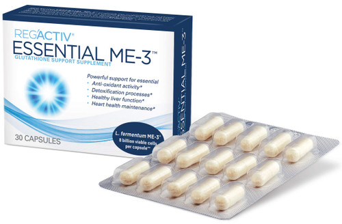 Reg'Activ Essential ME-3, 30 Capsules. A Glutathione-producing Probiotic That Delivers Glutathione to The Intestine for Efficient Guthatione Supplementation