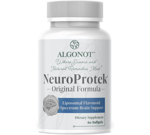 NeuroProtek® – The only liposomal luteolin products using olive pomace oil. A unique, patented, all-natural oral dietary supplement in a soft gel which may promote harmony between body and mind. (1)