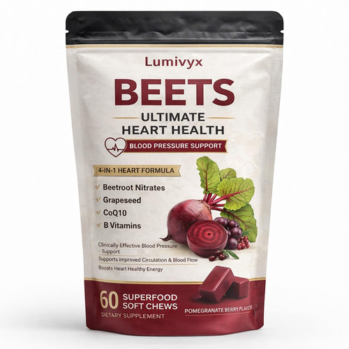 Lumivyx Beet Root Chews, Pomegranate Berry Flavor, 60 Chews