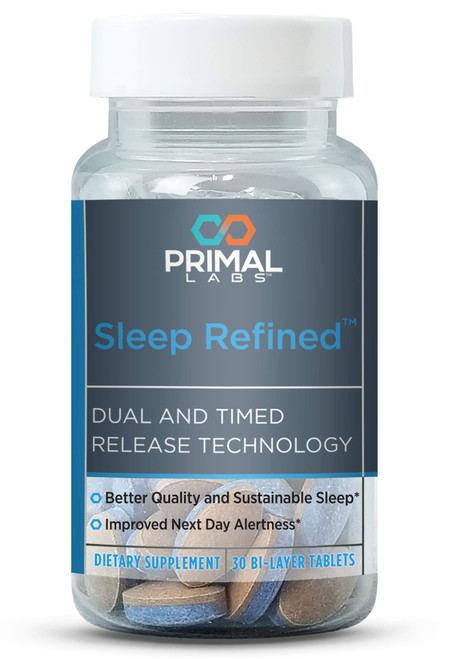Primal Labs SleepRefined Sleep Aid with Melatonin, 30 Count