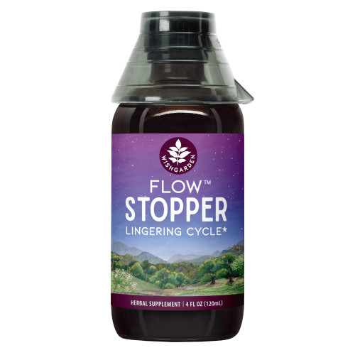 WishGarden Herbs Flow Stopper, Liquid Herbal Tincture with Shepherd's Purse & Witch Hazel, Moderates Heavy Period Flow, Eases Postpartum Bleeding & Perimenopause Spotting, 4oz