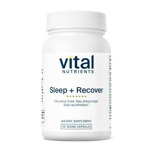Vital Nutrients Sleep + Recover - Vegan Supplement - Sleep Support - Melatonin, Ashwagandha & L-Theanine - Gluten, Dairy & Soy Free - 30 Capsules