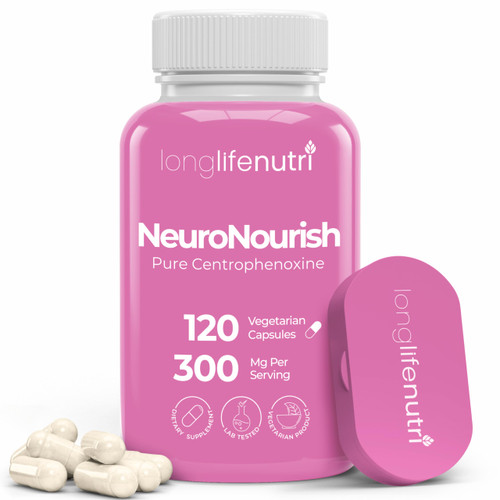 NeuroNourish (Centrophenoxine) 300mg - 120 Vegetarian Capsules, 4-Month Supply, Natural Nootropic for Strengthening Memory, Focus, & Cognitive Function, GMP Certified, Made in USA