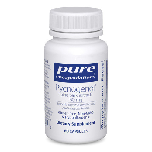 Pure Encapsulations Pycnogenol (Pine Bark Extract) 50 mg | Hypoallergenic Supplement to Support Cognitive Function and Cardiovascular Health* | 60 Capsules