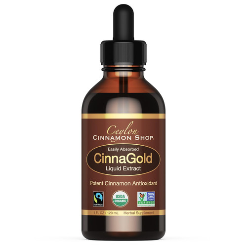 CinnaGold™ Organic Ceylon Cinnamon Liquid Extract Supplement - 4 oz
