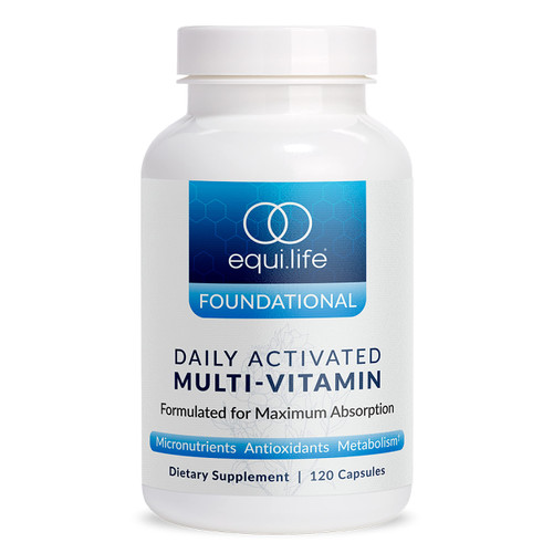 Equilife Daily Activated Multivitamin for Women and Men. Methylated B-Vitamins, 21 Key Vitamins, Minerals & Antioxidant Blend to Support Energy, Metabolism & Bone Health, Gluten Free, 120 Capsules