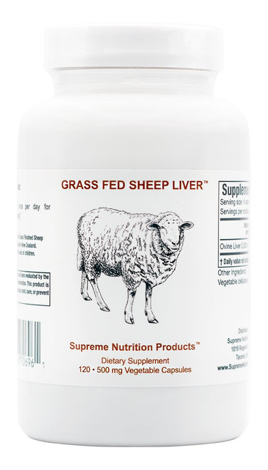 Supreme Nutrition Grass Fed Sheep Liver, 120 Pure Ovine Liver Capsules