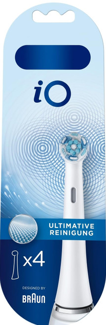 Oral B IO Ultimate Clean Toothbrush Head WHITE 4 Count