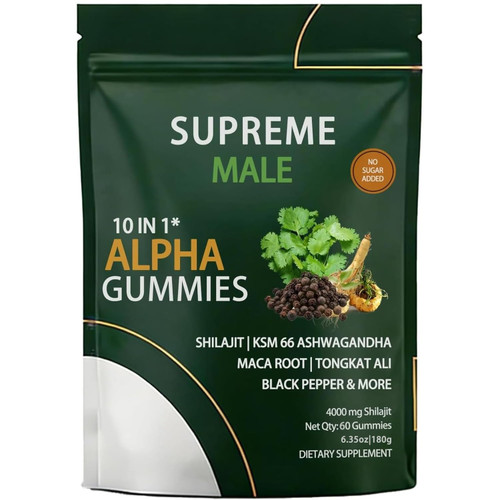 SUPREME MALE Alpha Gummies,60 Gummies