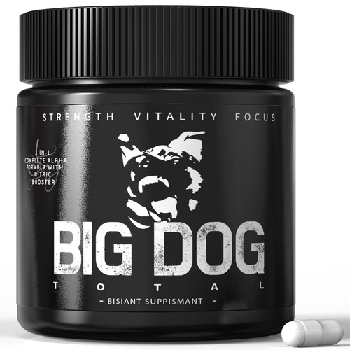 Big Dog Total Male 3-in-1 Total Alpha Blend Men’s Must-Have, Non-GMO - Natural Energy & Endurance Support, 60 Count (Big Dog Total - 1Pcs)