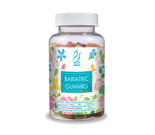 ACTIF Organic Bariatric Gummies with 25+ Organic Vitamins and Minerals for Bariatric Surgery Gastric Bypass Surgery, Advanced Formula - 90 Count