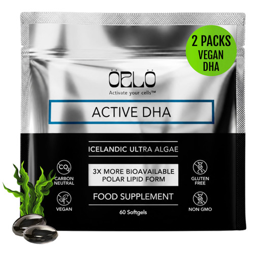 Orlo DHA Supplement 1000mg - 3X Absorption Natural Icelandic Nordic Omega 3 DHA & EPA for Brain & Eye Support – Vegan Fish Oil Alternative, No Fishy Aftertaste, 120 Easy-to-Swallow Mini Softgels