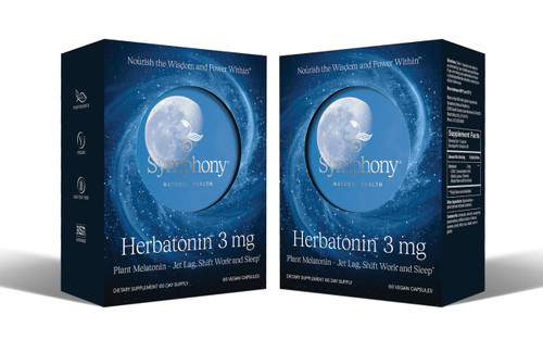 Herbatonin 3 mg – Plant Based Melatonin for Jet Lag, Shift Work & Sleep Support* – Circadian Rhythm Supplement with Naturally Occurring Melatonin from Plants – 120 Vegan Capsules