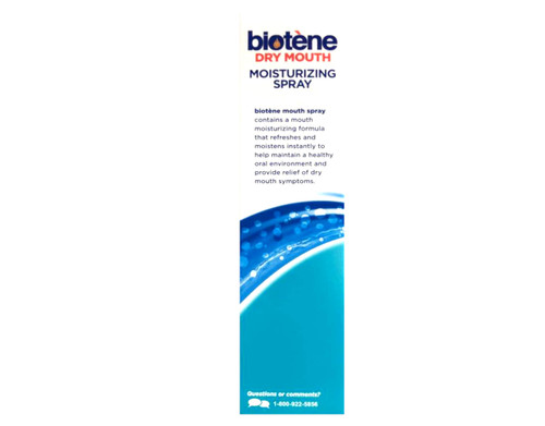 Biotene Moisturizing Dry Mouth Spray, Moisturizing Spray for Dry Mouth and Bad Breath, Gentle Mint - 1.5 fl oz (Pack of 4)