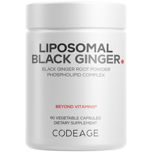 Codeage Liposomal Black Ginger 500mg, Kaempferia Parviflora, 90 Capsules