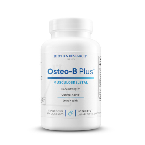 BIOTICS RESEARCH Osteo B Plus Optimal Bone Health Support with Vitamin K, Mg, Ca, Healthy Aging, Purified Chondroitin Sulfates 180 Tablets