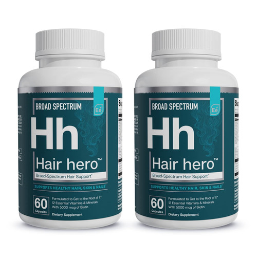 Essential Elements® Hair Hero™ - Hair Vitamins for Men - Broad-Spectrum Support with 5000 mcg Biotin - 60 Count - 30 Servings (2-Pack)