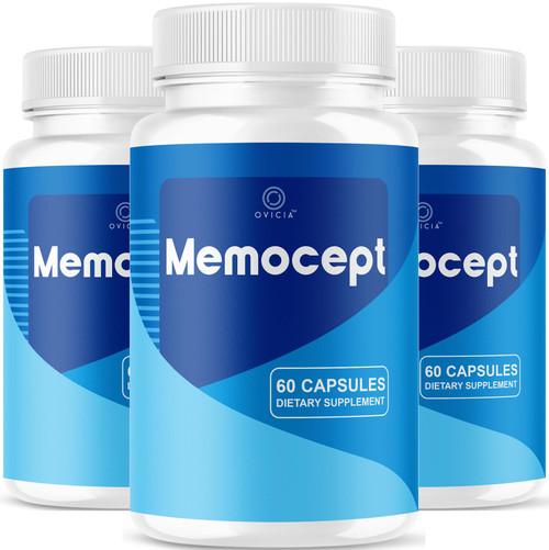 (3 Pack) Memocept - Official Memocept Pills Advanced Formula with All Natural Ingredients, Daily Premium Capsules Brain Memory for Wellness & Overall Health Support, 180 Capsules for 3 Months
