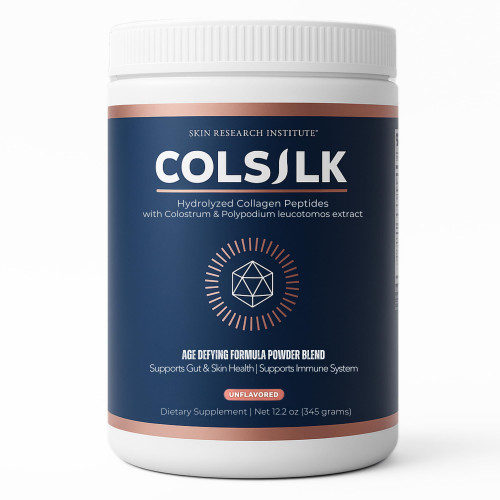 SRILabs ColSilk Unflavored Hydrolyzed Collagen Powder with Colostrum and Polypodium - Skin, Hair, Nails, Gut Health and Joint Support - One Scoop Daily | 1 Month Supply