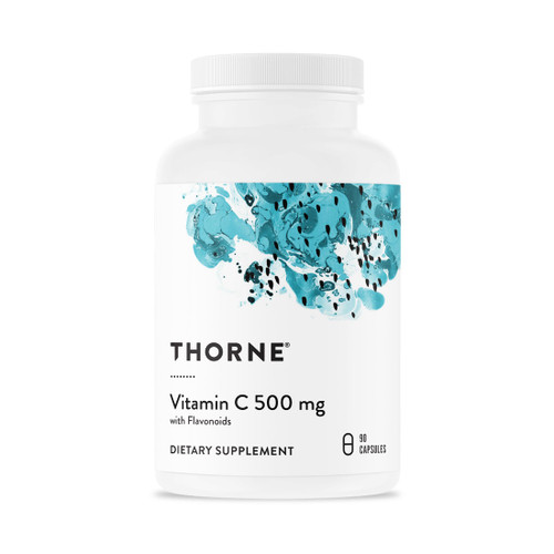 THORNE - Vitamin C 500 mg - Blend of Vitamin C and Citrus Bioflavonoids from Oranges - Supports Immune System, Cellular Energy Production & Collagen Synthesis* - Third-Party Certified - 90 Servings