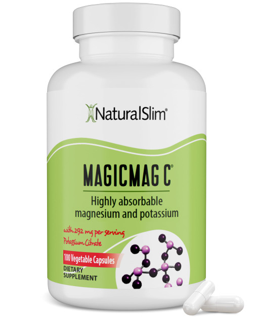MagicMag C by NaturalSlim, Magnesium Citrate Capsules for Muscle Relaxation, Sleep Quality, Nerve Function & Electrolyte Support, Daily Magnesium Supplement for Men and Women, 100 Capsules