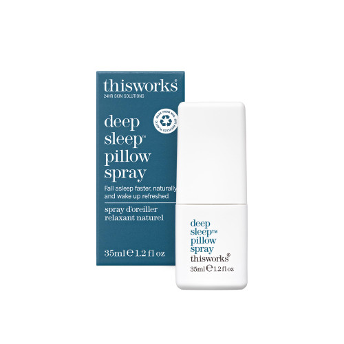 THISWORKS Deep Sleep Pillow Spray – Fast-Acting Natural Formula with Lavender for Relaxation and Restful Sleep – 35 ml (1.2 fl oz) Mini Travel Size