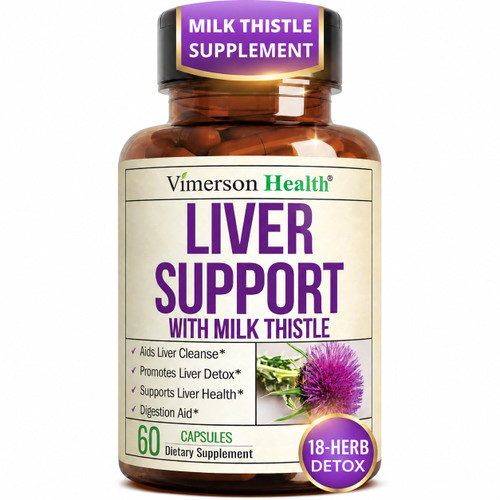 Liver Cleanse Detox & Repair – Liver Support Supplement with Milk Thistle Extract, Dandelion Root, Artichoke & Zinc – Gentle Liver Health, Digestion & Energy for Women & Men – Non-GMO – 60 Capsules