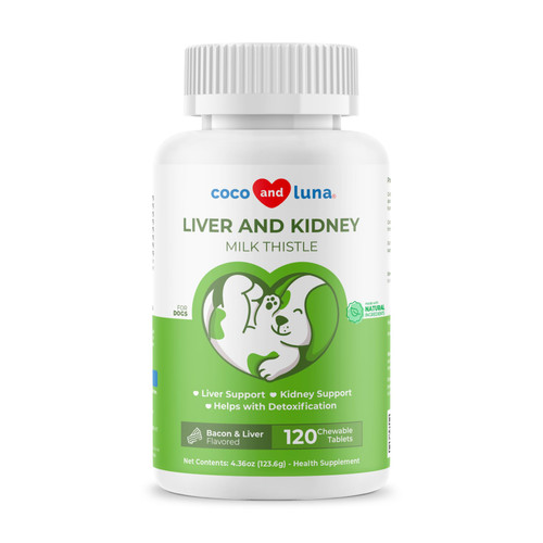 Milk Thistle for Dogs 120 Tablets - Liver, Kidney & Detox Support