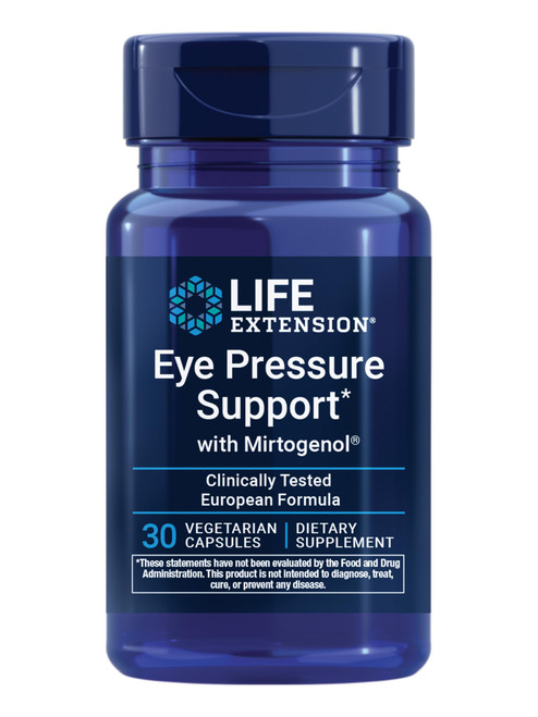 Life Extension Eye Pressure Support with Mirtogenol - Eye Health Supplement for Healthy Eye Pressure - with French Maritime Pine bark – Gluten-Free, Vegetarian, Non-GMO - 30 Capsules