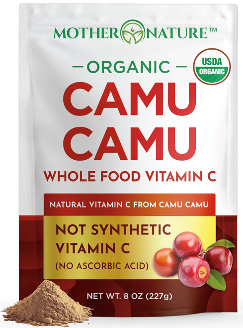 MNO Organic Camu Camu Powder Natural Vitamin C, 8 oz, 45 Servings, Vegan