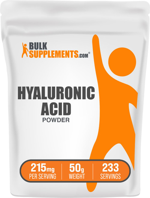 BulkSupplements.com Hyaluronic Acid Powder - as Sodium Hyaluronate, Hyaluronic Acid Supplements - Food Grade, Gluten Free - 215mg per Serving, 50g (1.8 oz) (Pack of 1)