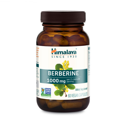 Himalaya Berberine Supplement, Berberine HCL 1000 mg per Serving, Herbal Supplement for Supporting Normal Metabolism, Immune, and Digestive Health - Vegan, Gluten Free, 60 Vegetarian Capsules