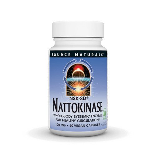 Source Naturals NSK-SD Nattokinase, Systemic Enzyme for Healthy Circulation* 100mg - 60 Vegan Capsules