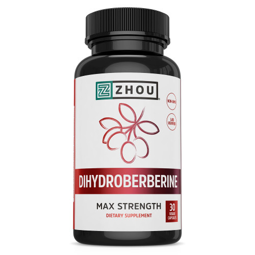 ZHOU Dihydroberberine 100 mg Supplement for Women & Men - Vegan - 30 Caps