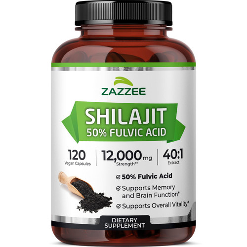 Zazzee 100% Pure Himalayan Shilajit 40:1 Extract, 50% Fulvic Acid
