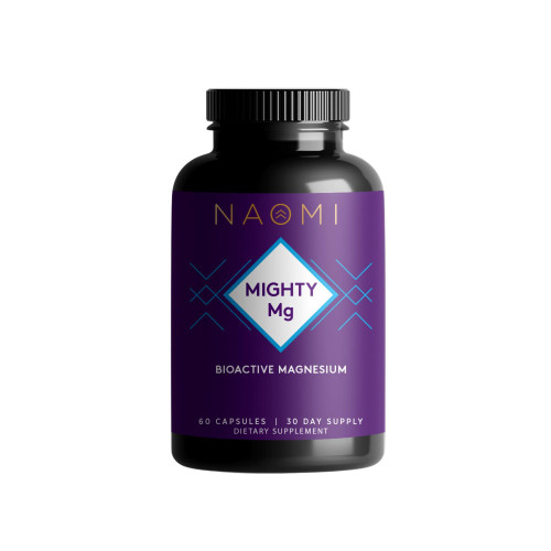 NAOMI Mighty Mg - Magnesium Glycinate & Malate Blend 360mg - Supports Restful Sleep, Muscle Relaxation, Energy & Mood - Gentle on Stomach, No Laxative Effect, Non-GMO, Vegan, 30-Day Supply