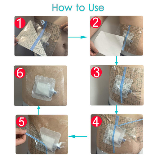 Waterproof Shower Cover Shields Dialysis Port Picc Line Chest Catheter PD Peritoneal Dialysis Chemo, Non-Stick Center Pad for Feeding Tube Peg G-Tube Patient Bandage Protector, 12"x16"(Pack of 14)