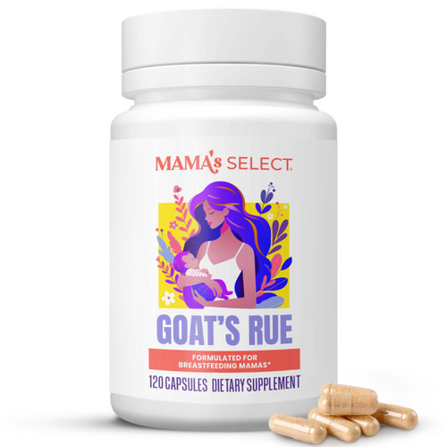 Mama's Select Organic Goat’s Rue Capsules for Breast Milk Production – Non-GMO, Vegan, Gluten- Free Lactation Support Supplement – Safe & Effective for Nursing Moms – Third-Party Tested