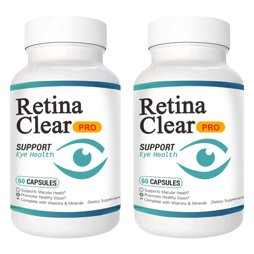 Vunexo Retina Clear Pro Eye Health Support Supplement, with Minerals and Vitamins, Lutein and Bilberry Extract Supports Visual Clarity, Eye Fatigue Relief & Focus（2PCS）