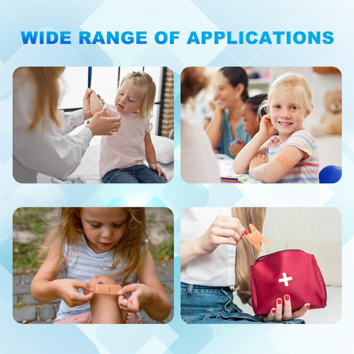 Bandages Variety Pack - 800 Pcs Assorted Bandages Bulk, Large Adhesive Fingertip Bandage, Waterproof Bandage Breathable for First Aid and Protect Wounds (10 Styles)